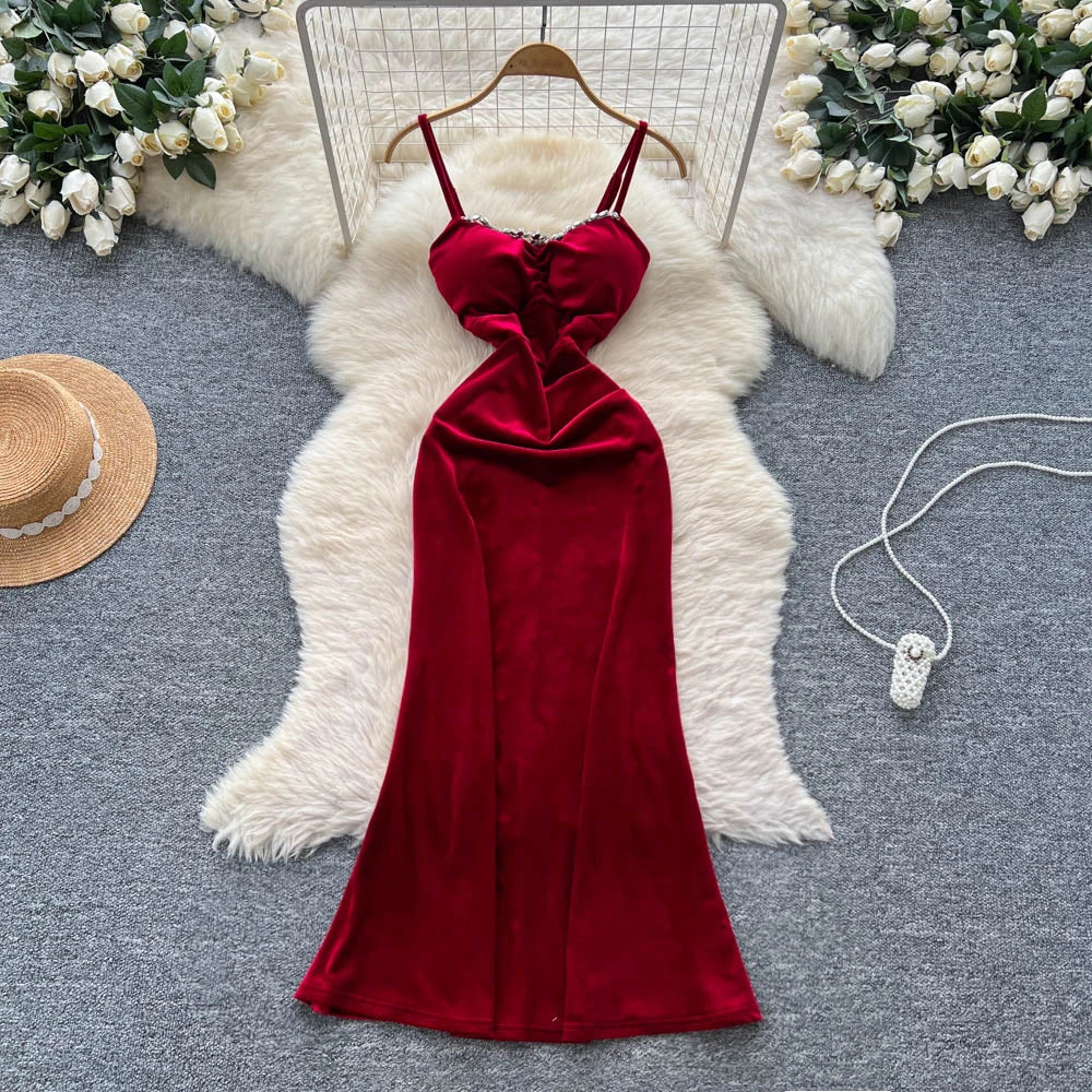 fitted red maxi dress Cutout Cami Maxi Dress