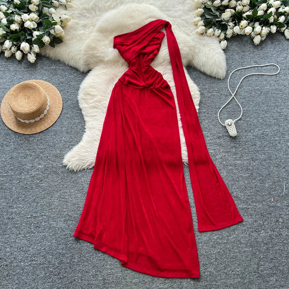 white long sleeve open back dress Elmont Long Sleeve Maxi Dress main image 0