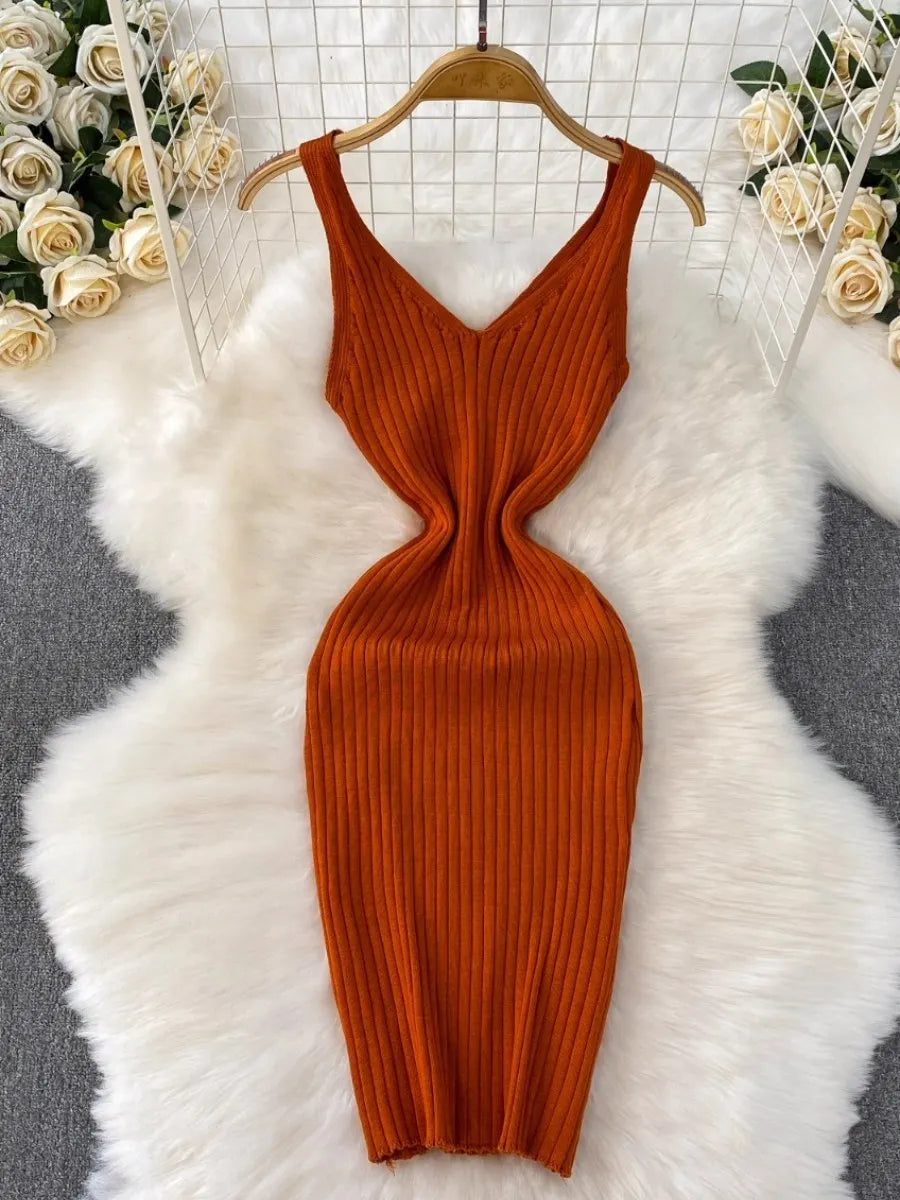 cable knit fit and flare dress English Factory main image 1
