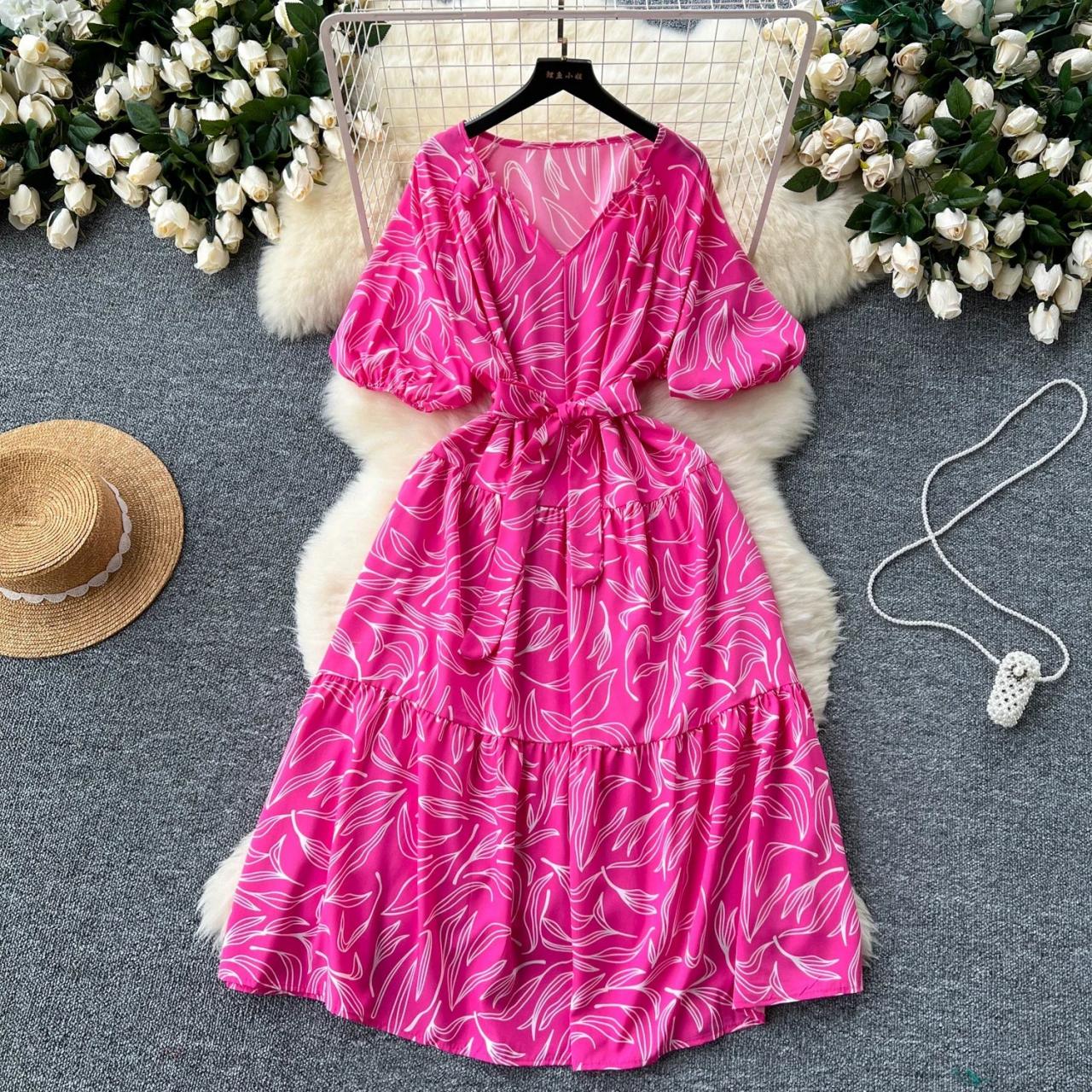 pink flowy midi dress ELYSIAN MUSE PINK MIDI DRESS