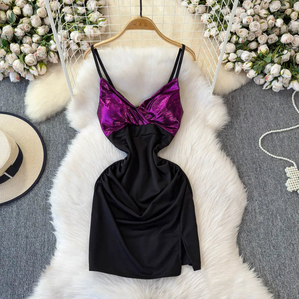 purple satin bodycon dress Womens Purple Satin Bodycon Mini Dress