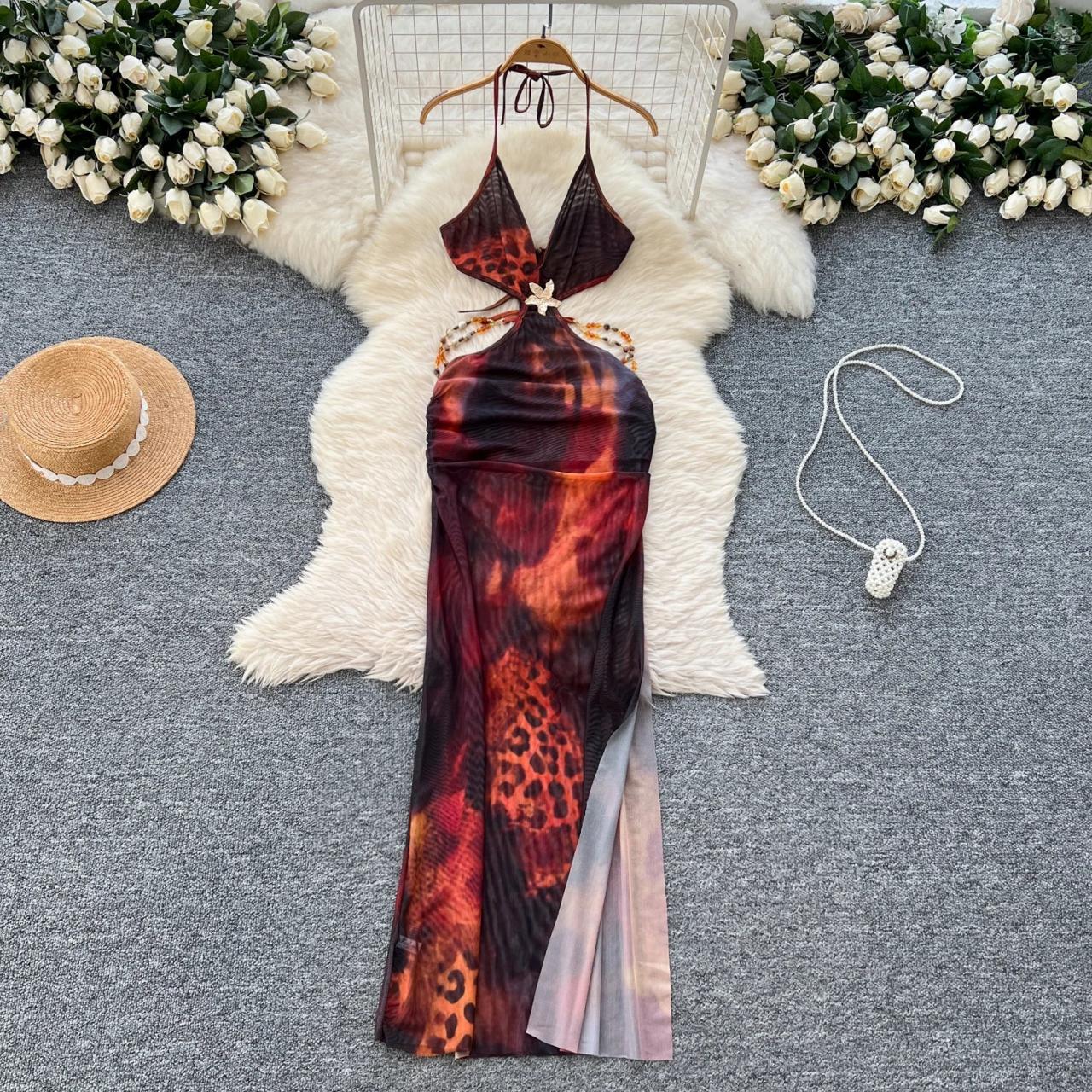 halter neck day dress Bex Halter Ruffle Mini Dress • Shop American Threads Online Boutique Red / XS main image 1
